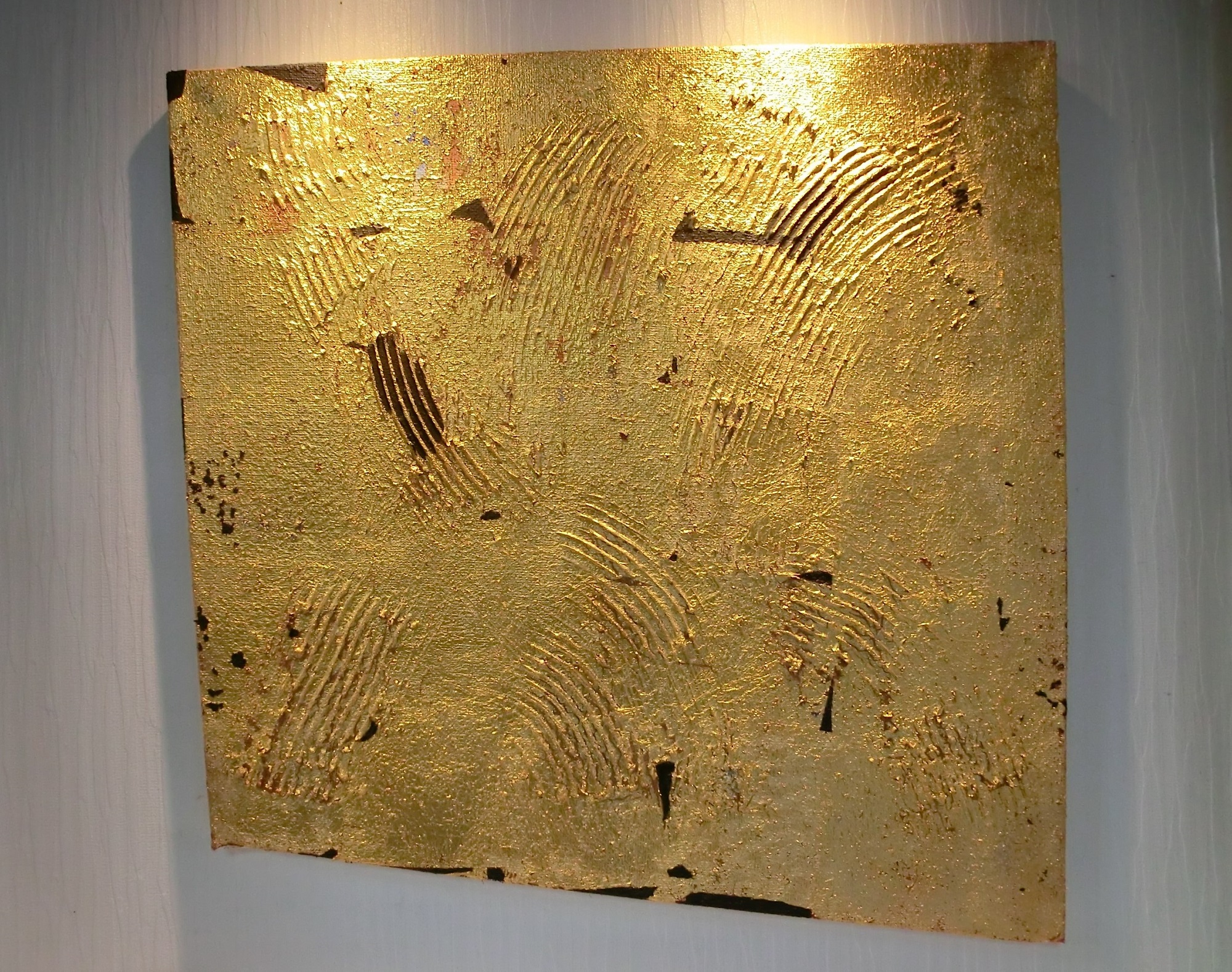 abstrakte Malerei Gold Malerei 88x70 cm Leo Opulence
