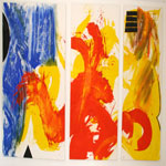 Malerei Leo 198x380 cm Storm Triptychon 3 Bilder je 198 cm hoch und 160 breit, 120 breit, 100 breit aus Berlin kaufen