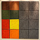 abstrakte Malerei kaufen 16 Farb Quadrate 160 x 160 cm - Bild DIARY Maler LEO